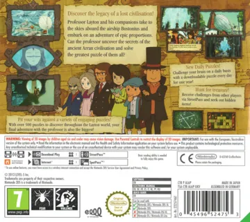 Professor Layton and the Azran Legacy(USA) box cover back